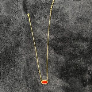 kendra scott elise necklace gold (red illusion)
